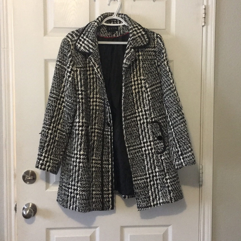 Black and White Trench Coat